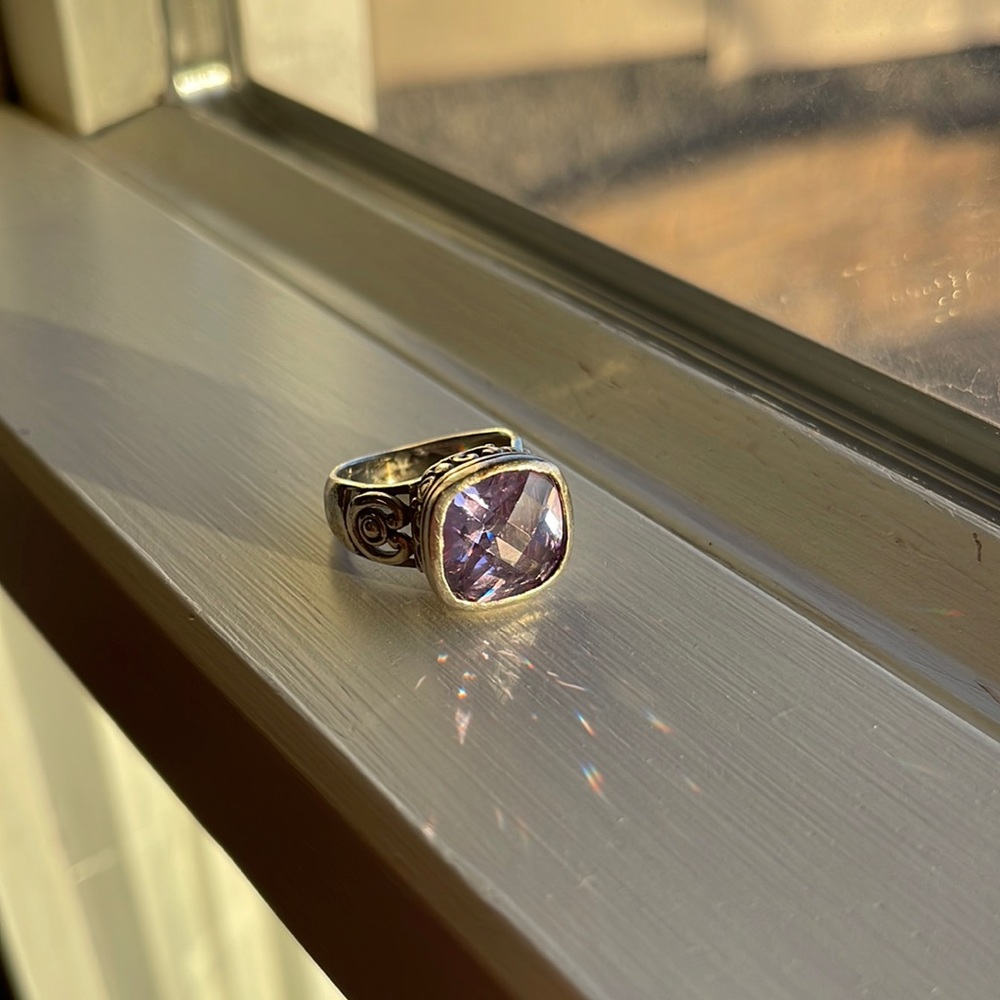 Genuine 925 Silver Costume Sapphire Ring